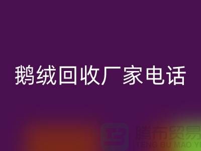 鵝絨回收廠家聯系電話號碼是多少號